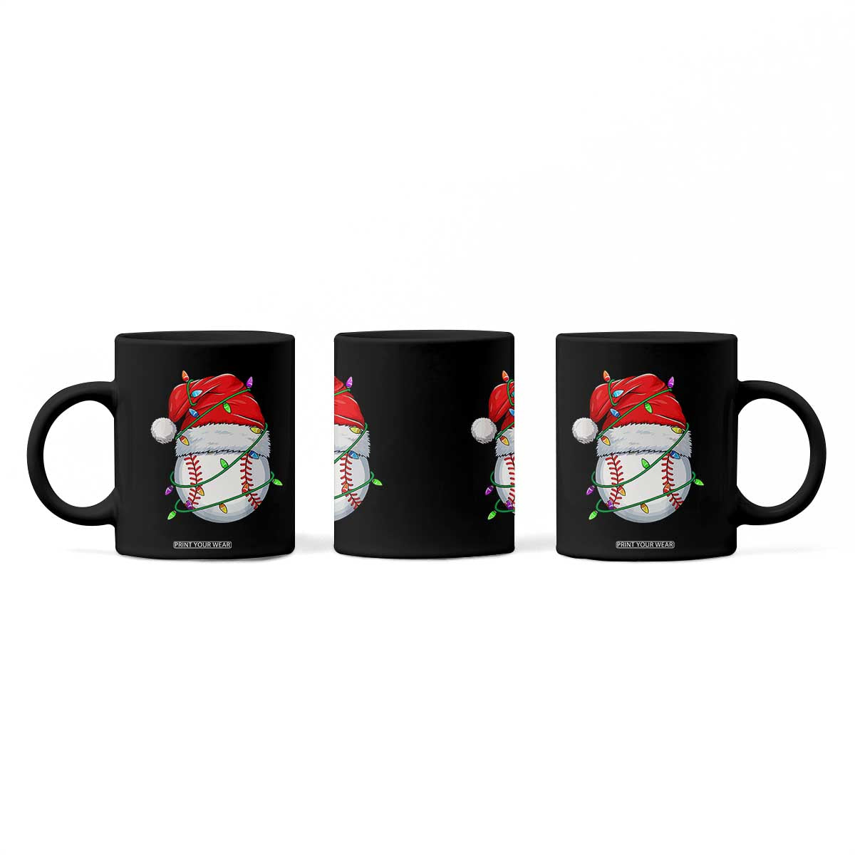 Christmas Baseball Coffee Mug Santa Hat Sports Men Boys Xmas Pajamas TS10 Print Your Wear