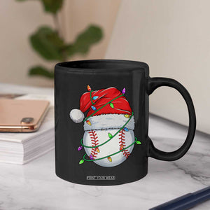 Christmas Baseball Coffee Mug Santa Hat Sports Men Boys Xmas Pajamas TS10 Print Your Wear