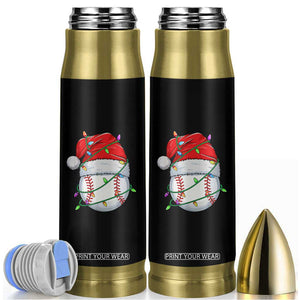 Christmas Baseball Bullet Tumbler Santa Hat Sports Men Boys Xmas Pajamas TS10 Black Print Your Wear