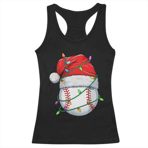 Christmas Baseball Racerback Tank Top Santa Hat Sports Men Boys Xmas Pajamas TS10 Black Print Your Wear