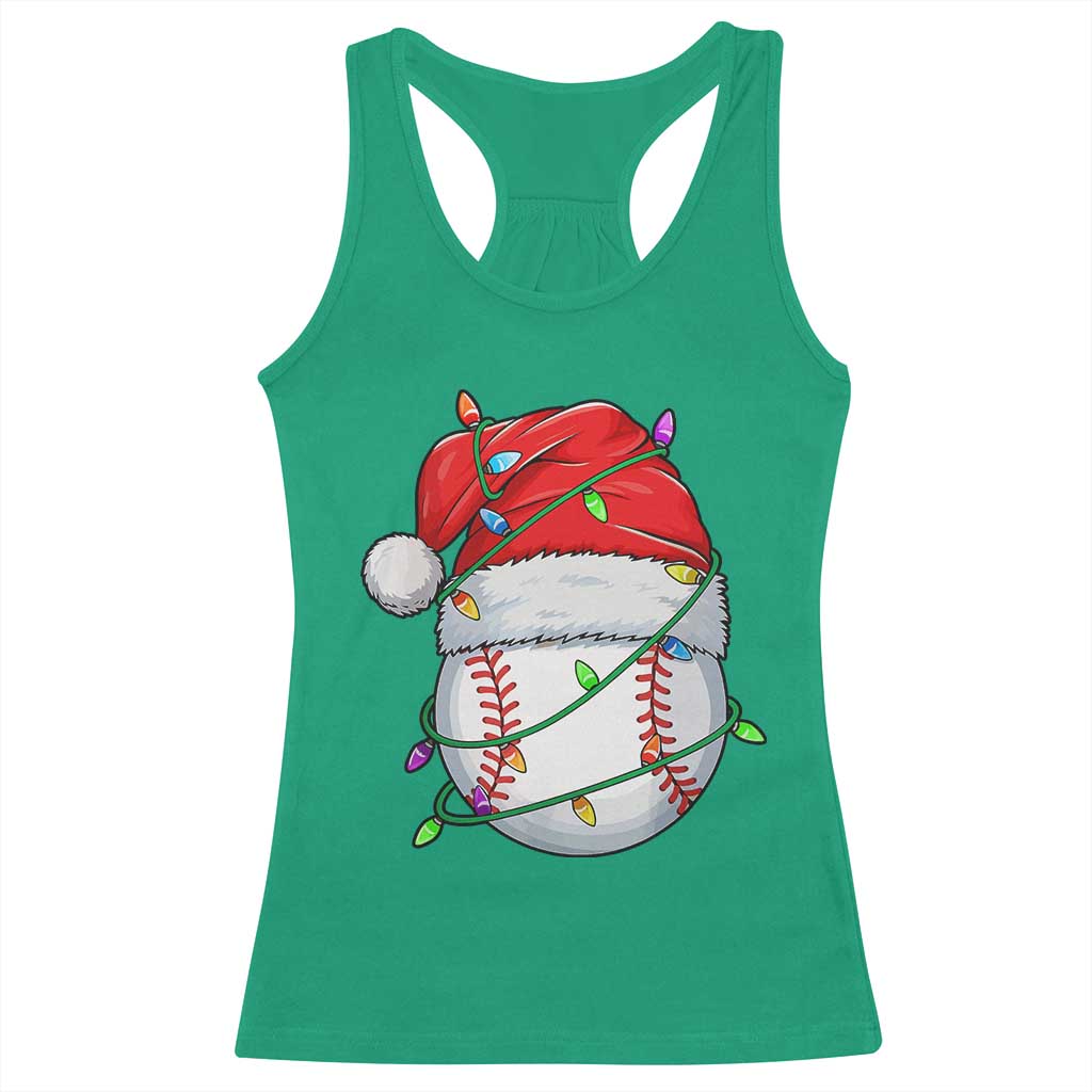 Christmas Baseball Racerback Tank Top Santa Hat Sports Men Boys Xmas Pajamas TS10 Irish Green Print Your Wear