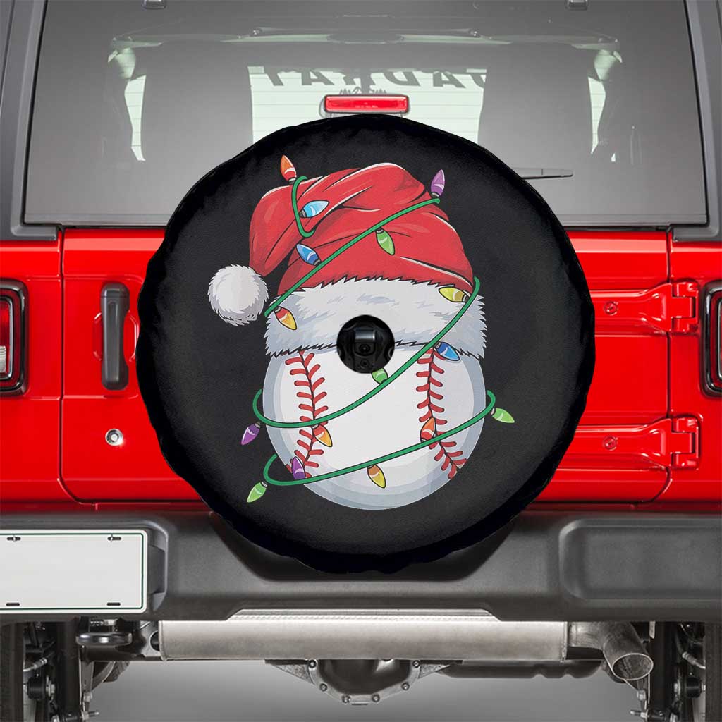 Christmas Baseball Spare Tire Cover Santa Hat Sports Men Boys Xmas Pajamas TS10 Black Print Your Wear