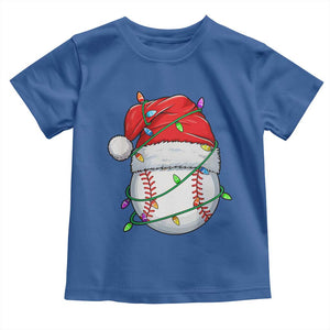 Christmas Baseball Toddler T Shirt Santa Hat Sports Men Boys Xmas Pajamas TS10 Royal Blue Print Your Wear
