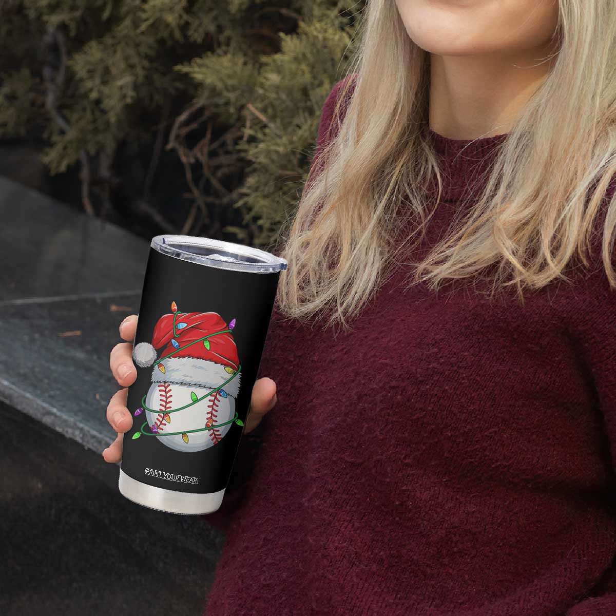 Christmas Baseball Tumbler Cup Santa Hat Sports Men Boys Xmas Pajamas TS10 Print Your Wear