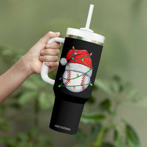 Christmas Baseball Tumbler With Handle Santa Hat Sports Men Boys Xmas Pajamas TS10 Print Your Wear
