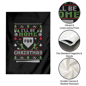 Baseball Ugly Christmas Garden Flag I'll Be Home For Xmas TS10 Print Your Wear