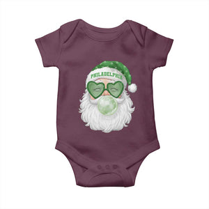 Christmas PFE Baby Onesie Vintage Retro Santa Bubble Gum Game Day TS10 Maroon Print Your Wear