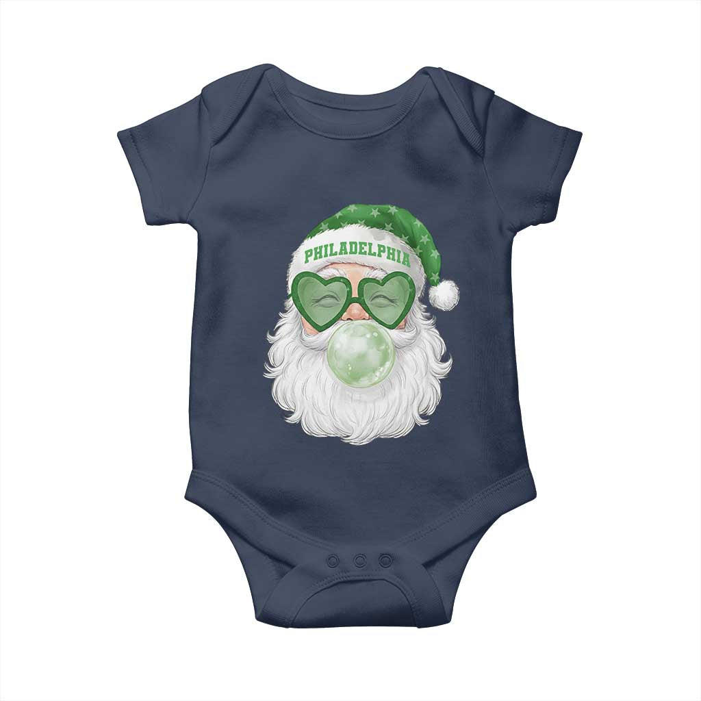 Christmas PFE Baby Onesie Vintage Retro Santa Bubble Gum Game Day TS10 Navy Print Your Wear