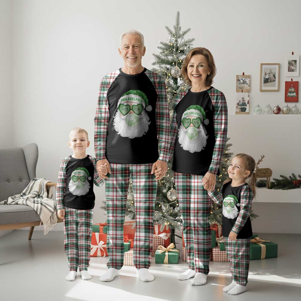 Christmas PFE Plaid Pajama Set Vintage Retro Santa Bubble Gum Game Day TS10 Christmas Plaid Print Your Wear