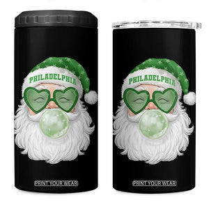 Christmas PFE 4 in 1 Can Cooler Tumbler Vintage Retro Santa Bubble Gum Game Day TS10 One Size: 16 oz Black Print Your Wear