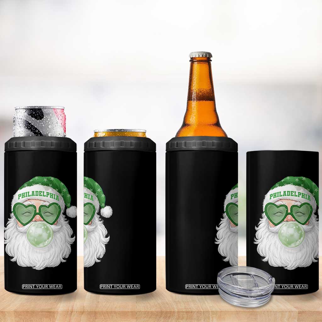 Christmas PFE 4 in 1 Can Cooler Tumbler Vintage Retro Santa Bubble Gum Game Day TS10 Print Your Wear