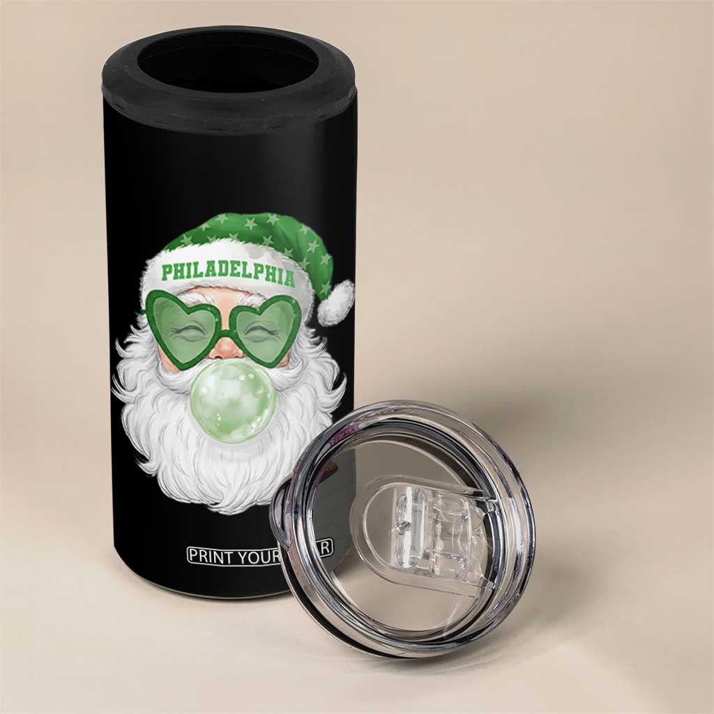 Christmas PFE 4 in 1 Can Cooler Tumbler Vintage Retro Santa Bubble Gum Game Day TS10 Print Your Wear