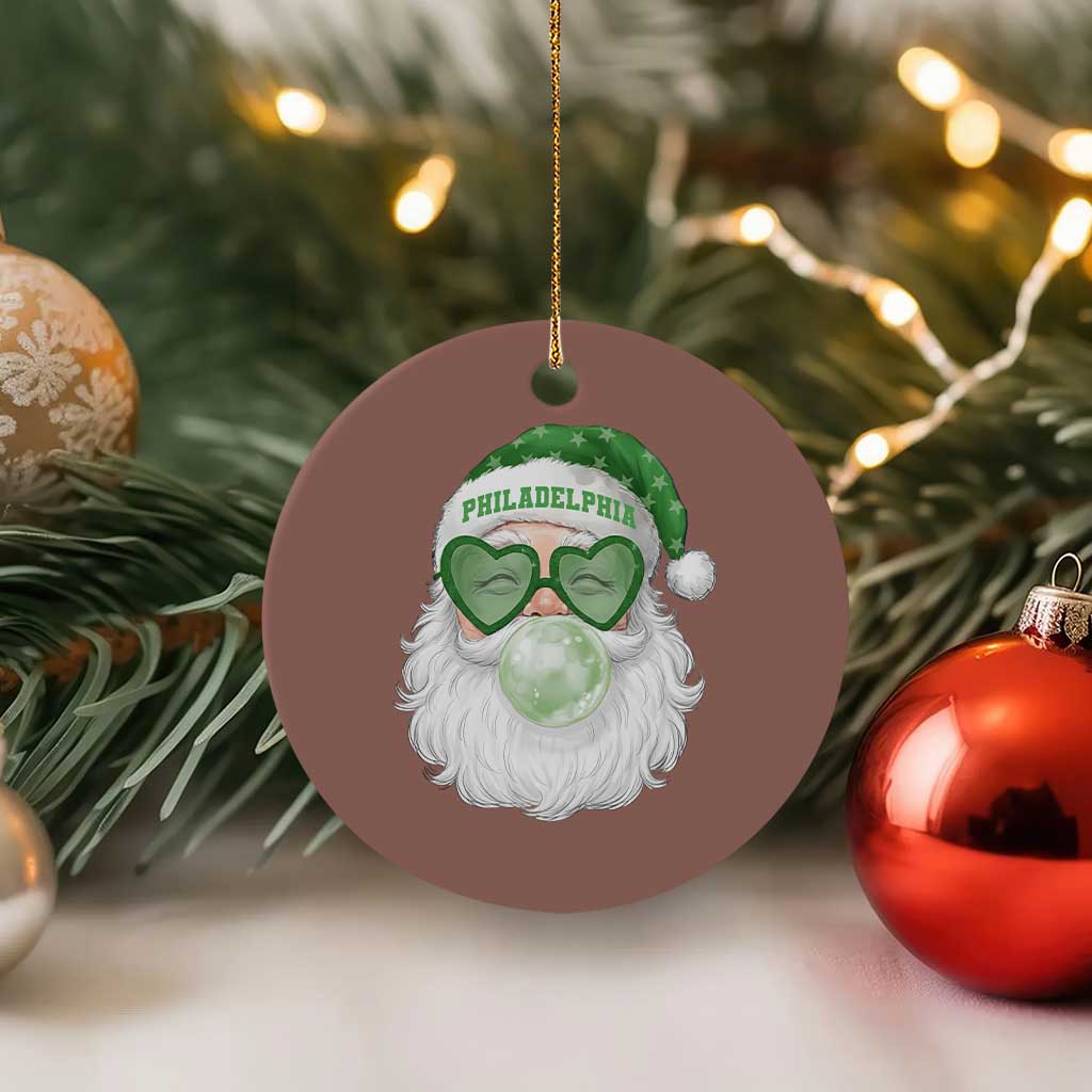 Christmas PFE Ceramic Ornament Vintage Retro Santa Bubble Gum Game Day TS10 1pc Mocha Print Your Wear