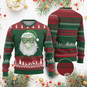 Christmas PFE Ugly Christmas Sweater Vintage Retro Santa Bubble Gum Game Day TS10 Red Green Print Your Wear