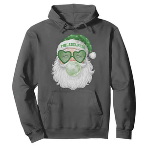 Christmas PFE Hoodie Vintage Retro Santa Bubble Gum Game Day TS10 Dark Heather Print Your Wear
