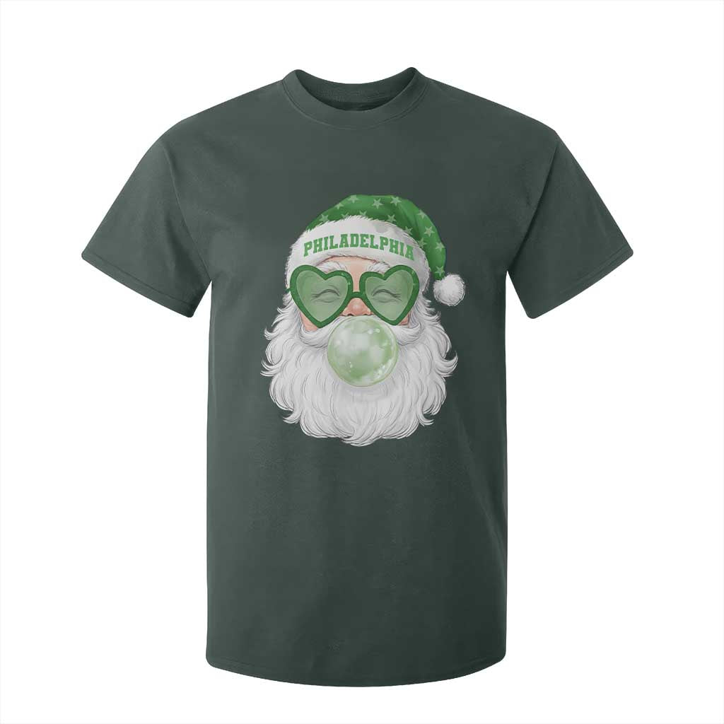 Christmas PFE T Shirt For Kid Vintage Retro Santa Bubble Gum Game Day TS10 Dark Forest Green Print Your Wear