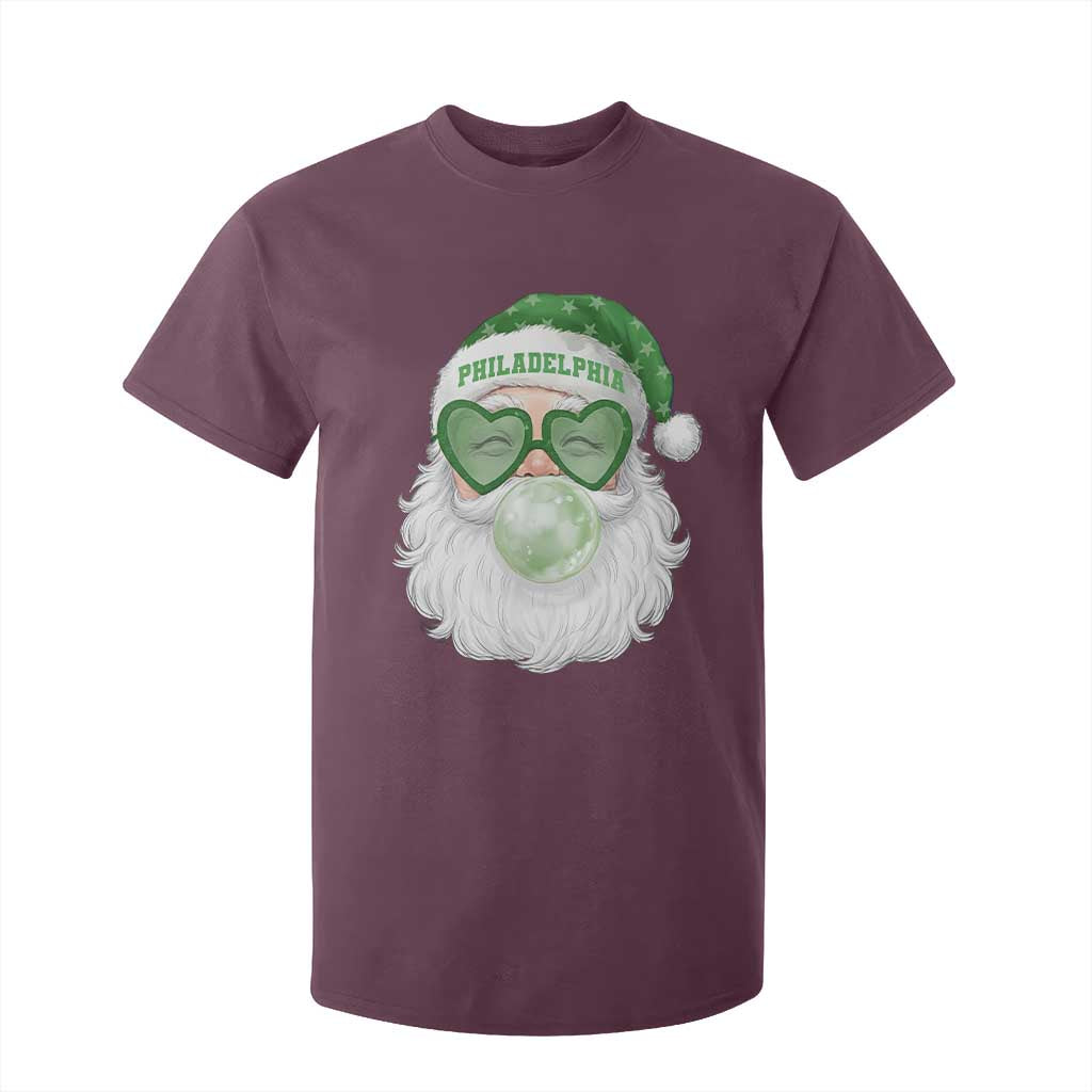 Christmas PFE T Shirt For Kid Vintage Retro Santa Bubble Gum Game Day TS10 Maroon Print Your Wear