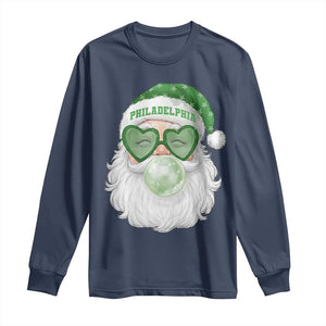 Christmas PFE Long Sleeve Shirt Vintage Retro Santa Bubble Gum Game Day TS10 Navy Print Your Wear