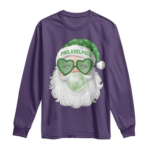 Christmas PFE Long Sleeve Shirt Vintage Retro Santa Bubble Gum Game Day TS10 Purple Print Your Wear