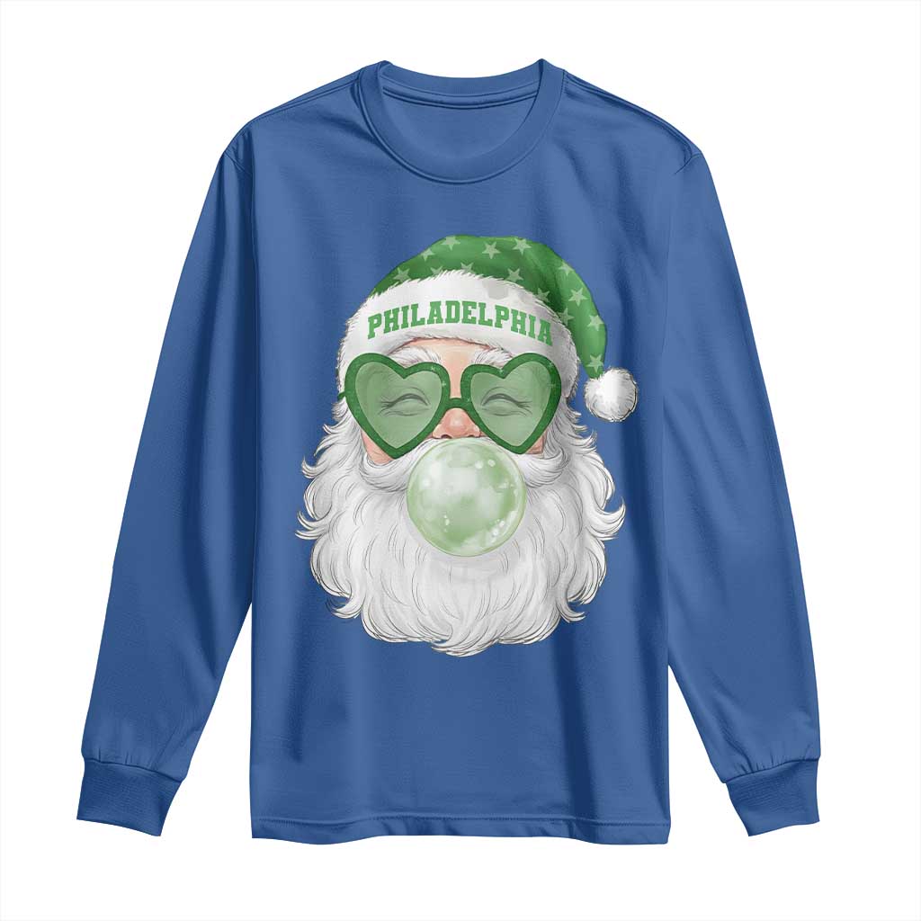Christmas PFE Long Sleeve Shirt Vintage Retro Santa Bubble Gum Game Day TS10 Royal Blue Print Your Wear
