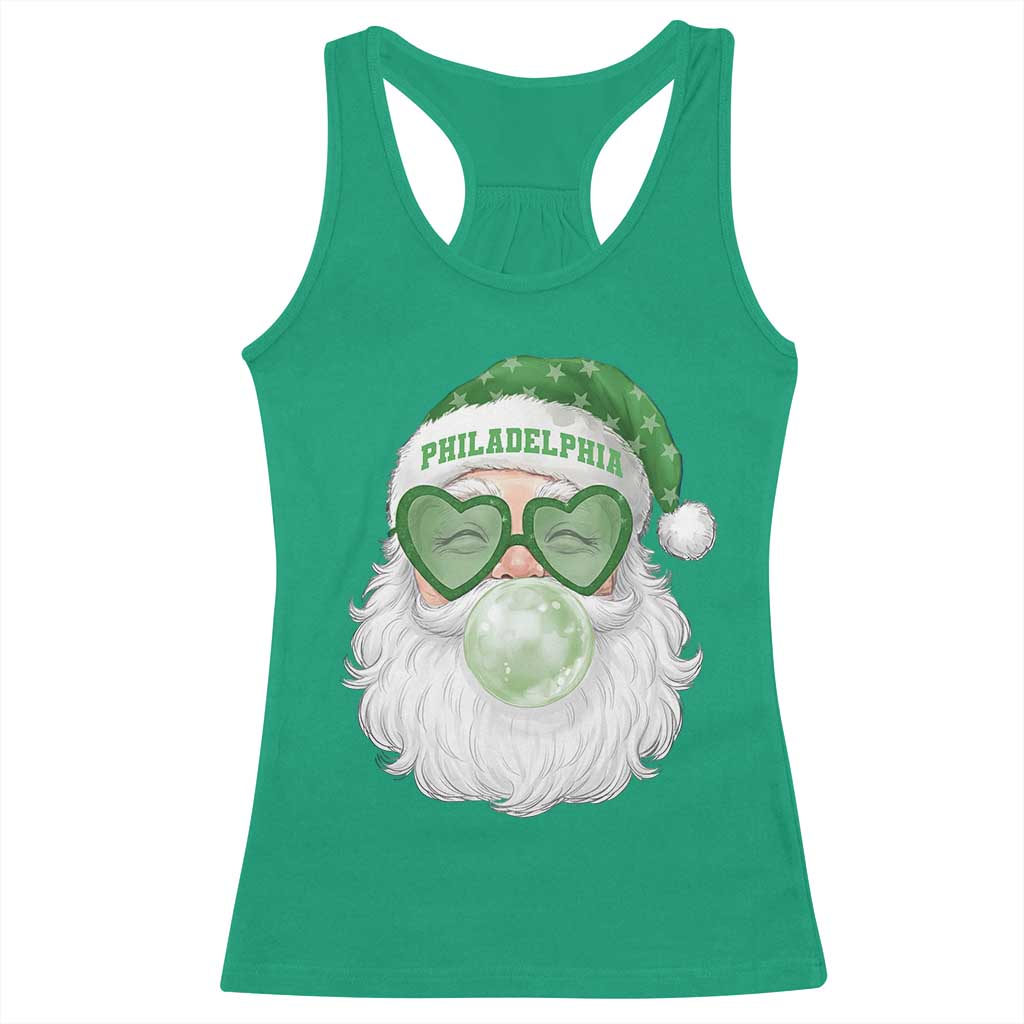Christmas PFE Racerback Tank Top Vintage Retro Santa Bubble Gum Game Day TS10 Irish Green Print Your Wear
