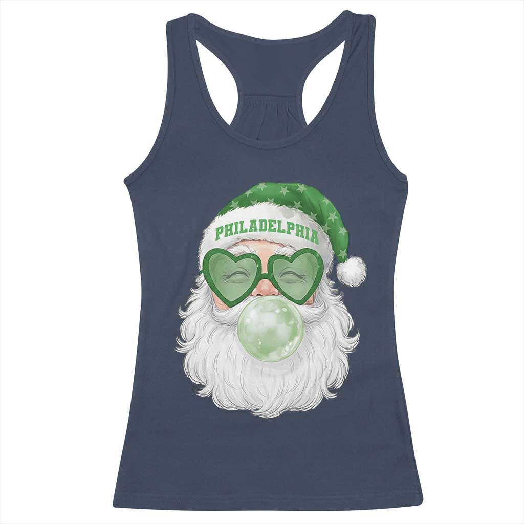Christmas PFE Racerback Tank Top Vintage Retro Santa Bubble Gum Game Day TS10 Navy Print Your Wear