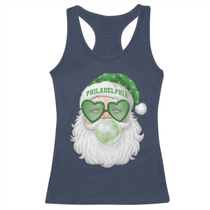 Christmas PFE Racerback Tank Top Vintage Retro Santa Bubble Gum Game Day TS10 Navy Print Your Wear
