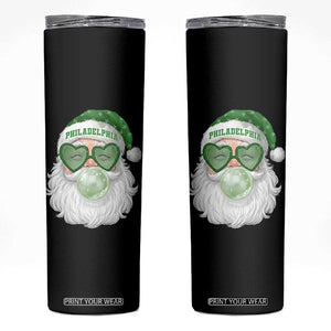 Christmas PFE Skinny Tumbler Vintage Retro Santa Bubble Gum Game Day TS10 Black Print Your Wear