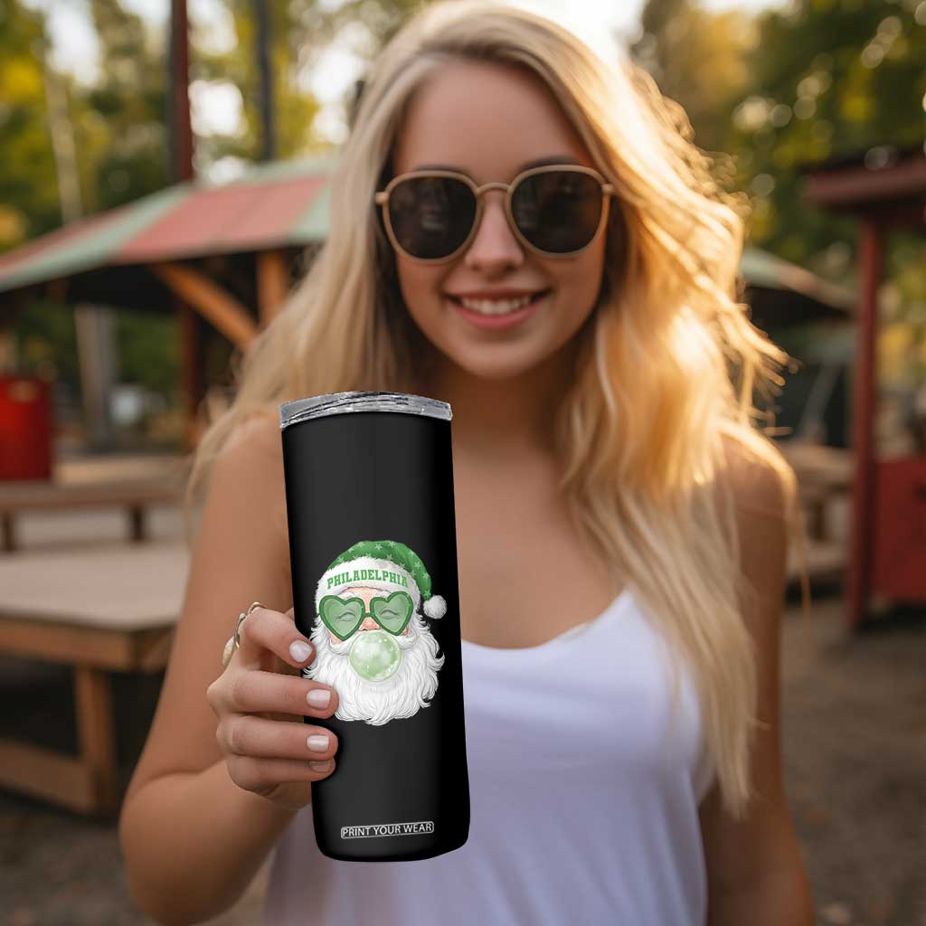 Christmas PFE Skinny Tumbler Vintage Retro Santa Bubble Gum Game Day TS10 Print Your Wear