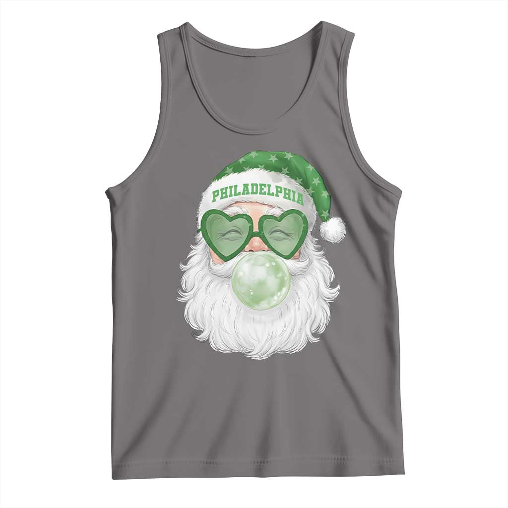 Christmas PFE Tank Top Vintage Retro Santa Bubble Gum Game Day TS10 Deep Heather Print Your Wear