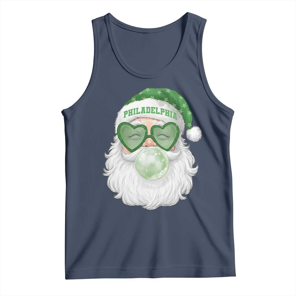 Christmas PFE Tank Top Vintage Retro Santa Bubble Gum Game Day TS10 Navy Print Your Wear