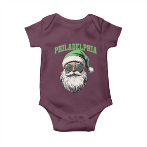 Christmas PFE Baby Onesie Vintage Santa Claus Face Game Day TS10 Maroon Print Your Wear