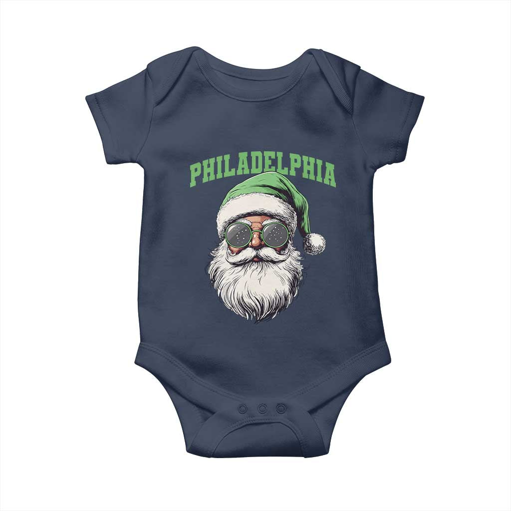 Christmas PFE Baby Onesie Vintage Santa Claus Face Game Day TS10 Navy Print Your Wear