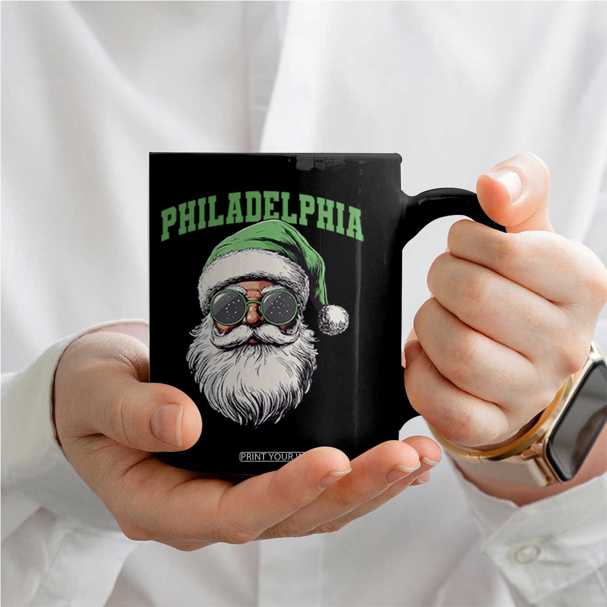 Christmas PFE Coffee Mug Vintage Santa Claus Face Game Day TS10 Print Your Wear