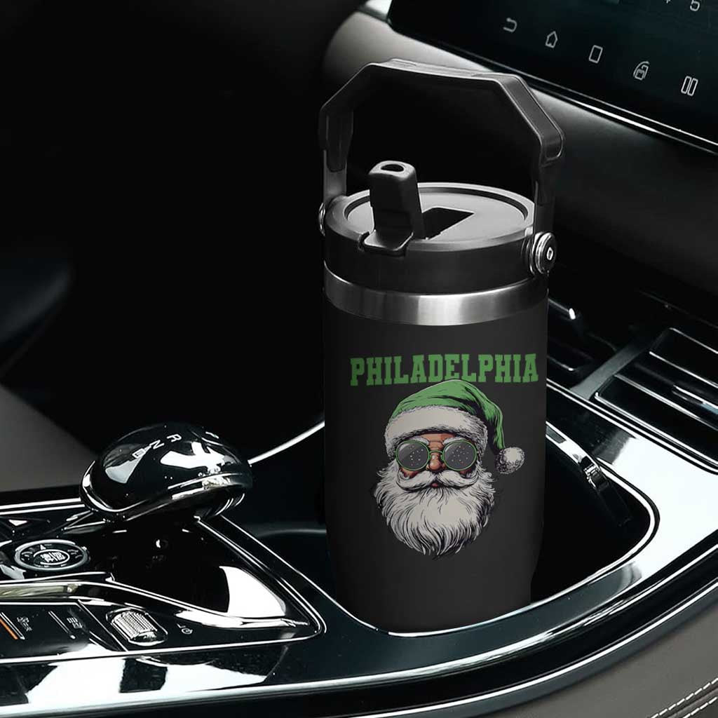 Christmas PFE Flip Straw Tumbler Vintage Santa Claus Face Game Day TS10 Print Your Wear