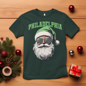 Christmas PFE T Shirt Vintage Santa Claus Face Game Day TS10 Dark Forest Green Print Your Wear