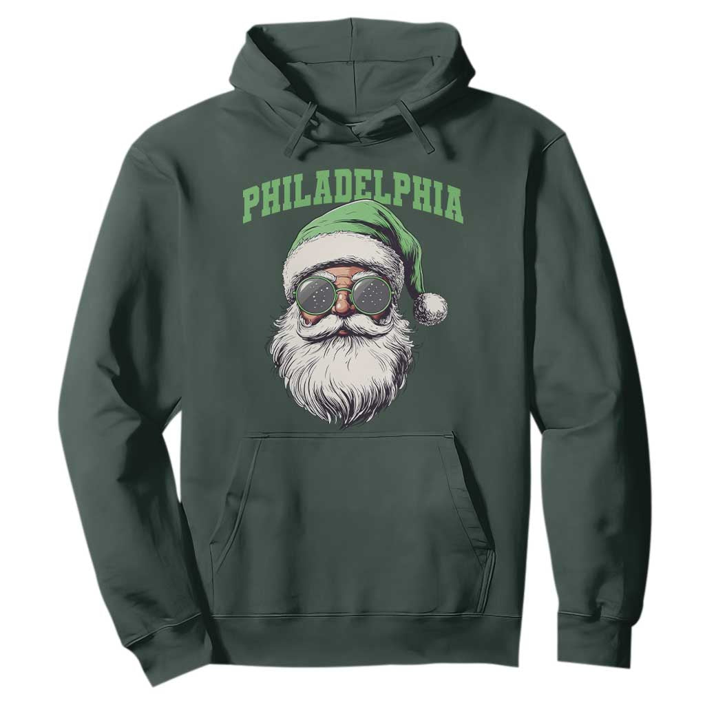 Christmas PFE Hoodie Vintage Santa Claus Face Game Day TS10 Dark Forest Green Print Your Wear
