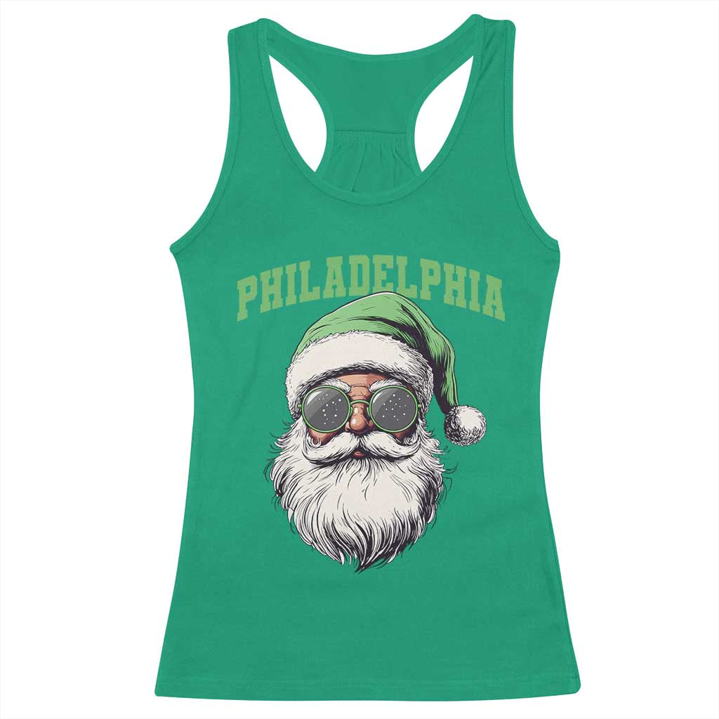 Christmas PFE Racerback Tank Top Vintage Santa Claus Face Game Day TS10 Irish Green Print Your Wear