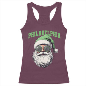 Christmas PFE Racerback Tank Top Vintage Santa Claus Face Game Day TS10 Maroon Print Your Wear