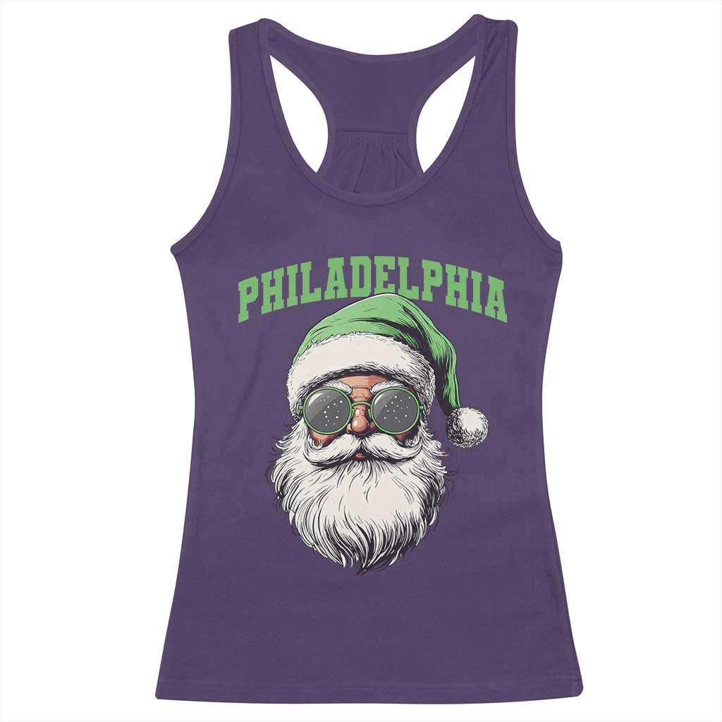 Christmas PFE Racerback Tank Top Vintage Santa Claus Face Game Day TS10 Purple Print Your Wear
