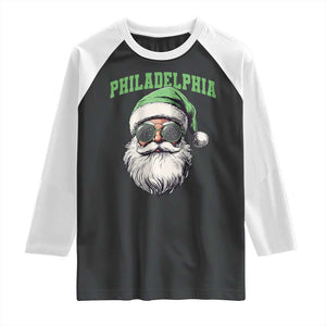 Christmas PFE Raglan Shirt Vintage Santa Claus Face Game Day TS10 Black White Print Your Wear