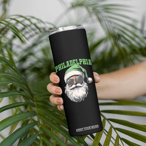 Christmas PFE Skinny Tumbler Vintage Santa Claus Face Game Day TS10 Print Your Wear