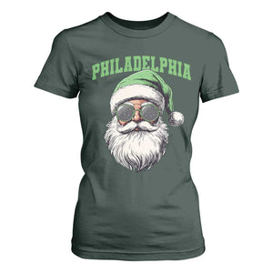 Christmas PFE T Shirt For Women Vintage Santa Claus Face Game Day TS10 Dark Forest Green Print Your Wear
