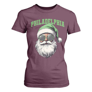 Christmas PFE T Shirt For Women Vintage Santa Claus Face Game Day TS10 Maroon Print Your Wear
