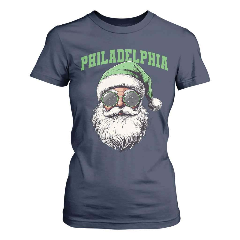 Christmas PFE T Shirt For Women Vintage Santa Claus Face Game Day TS10 Navy Print Your Wear