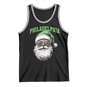 Christmas PFE Tank Top Vintage Santa Claus Face Game Day TS10 Black Athletic Heather Print Your Wear