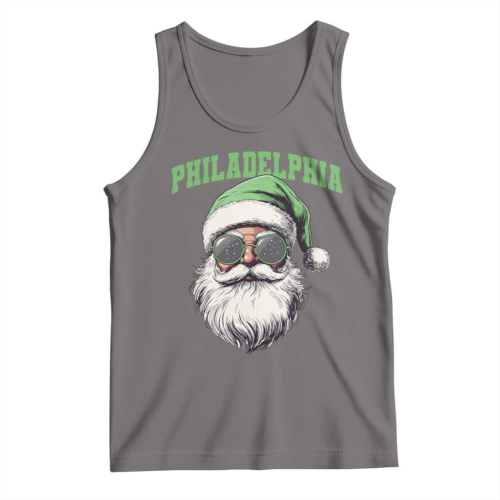 Christmas PFE Tank Top Vintage Santa Claus Face Game Day TS10 Deep Heather Print Your Wear