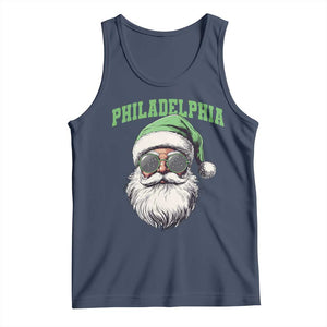 Christmas PFE Tank Top Vintage Santa Claus Face Game Day TS10 Navy Print Your Wear