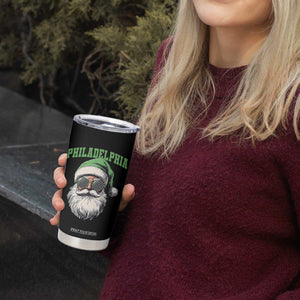 Christmas Philadelphia Fan Tumbler Cup Vintage Santa Claus Face Game Day TS10 Print Your Wear