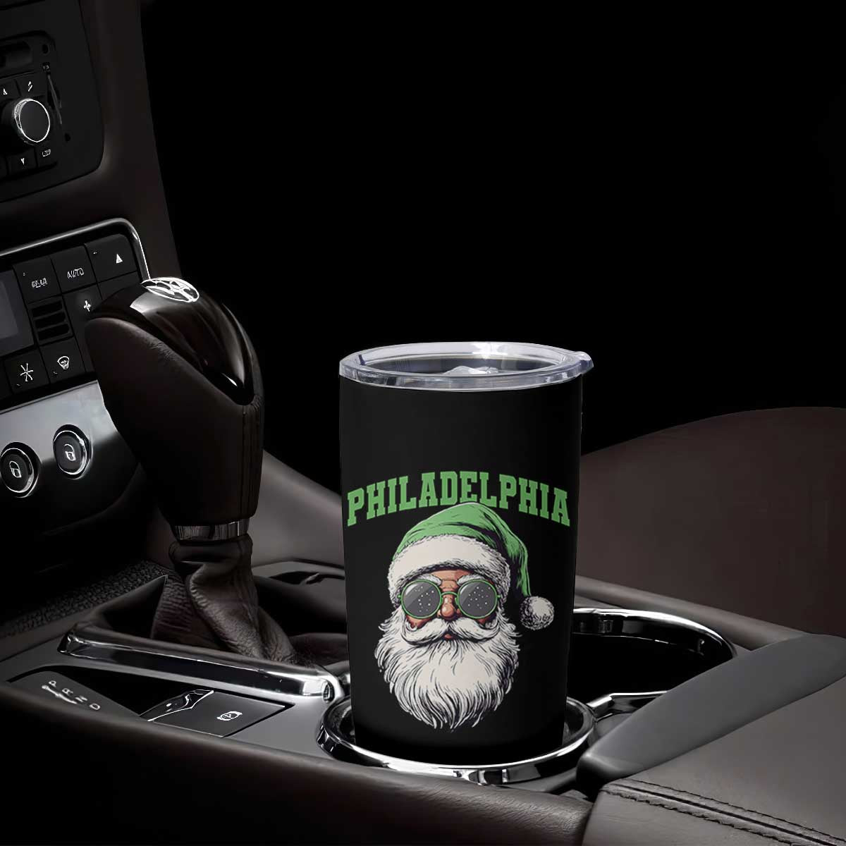 Christmas Philadelphia Fan Tumbler Cup Vintage Santa Claus Face Game Day TS10 Print Your Wear